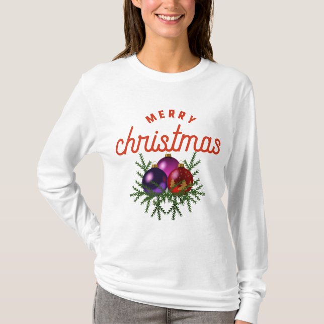 Frohe Weihnachten T-Shirt (Vorderseite)