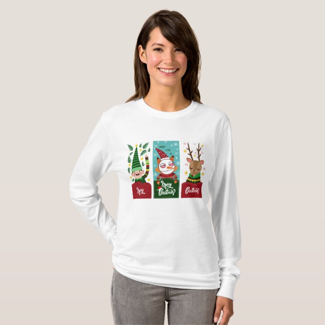 Frohe Weihnachten T-Shirt (Vorne ganz)