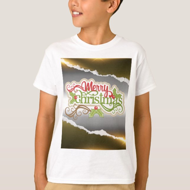 Frohe Weihnachten  T-Shirt (Vorderseite)