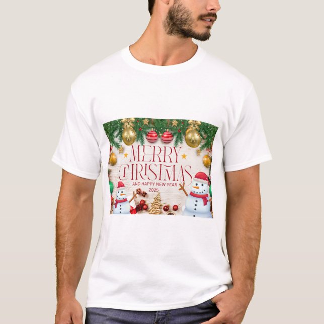 Frohe Weihnachten T - Shirt (Vorderseite)
