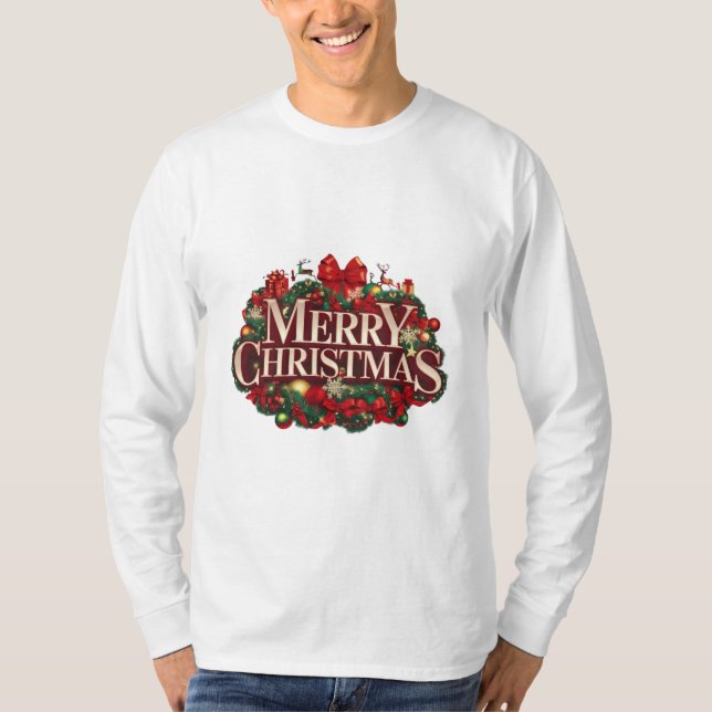 Frohe Weihnachten T-Shirt (Vorderseite)