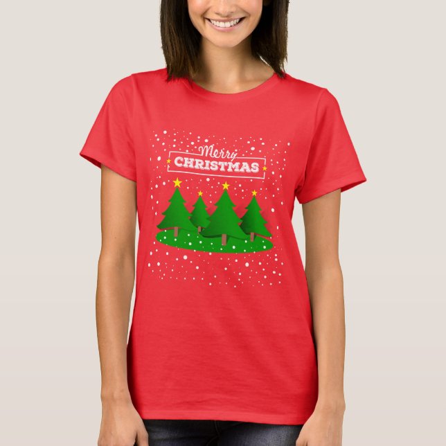 frohe Weihnachten T-Shirt (Vorderseite)
