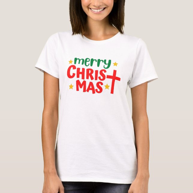 Frohe Weihnachten T-Shirt (Vorderseite)