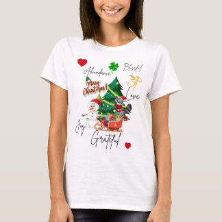 Frohe Weihnachten T-Shirt | Freude, Liebe & Überfl