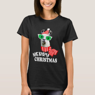 Frohe Weihnachten T-Shirt Weihnachten Lama