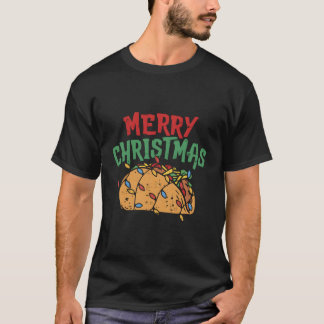 Frohe Weihnachten Taco Mexican Lover Feinschmecker T-Shirt