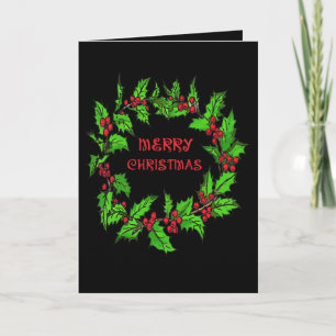 Frohe Weihnachten Tannenbaumkranz mit Beeren