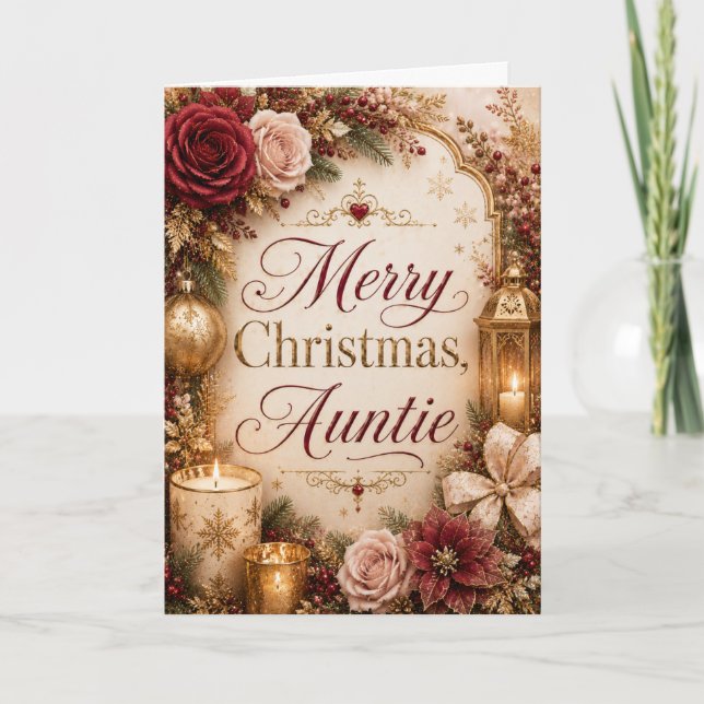 Frohe Weihnachten Tantchen Karte (Vorderseite)