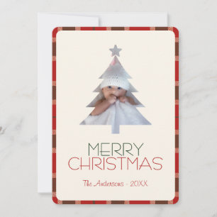 Frohe Weihnachten Tartan Kariertes Foto