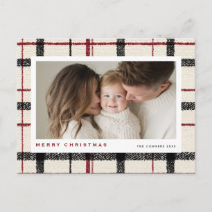 Frohe Weihnachten Tartan Karo Hintergrund