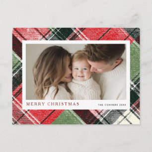 Frohe Weihnachten Tartan Karo Hintergrund