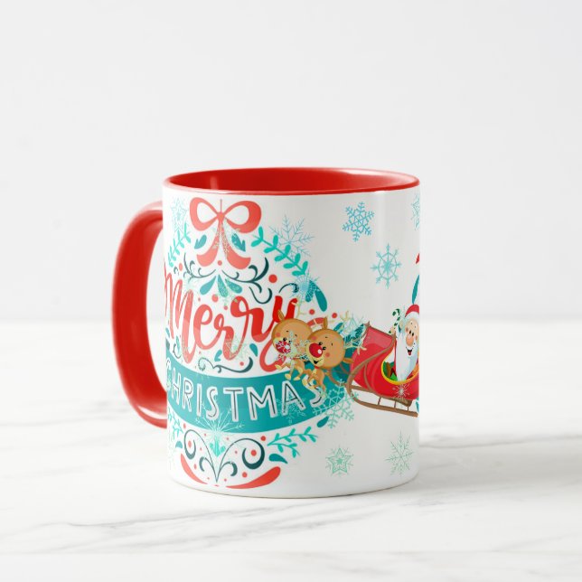 Frohe Weihnachten Tasse (Vorderseite Links)
