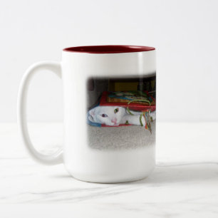 Frohe Weihnachten Tasse! Zweifarbige Tasse