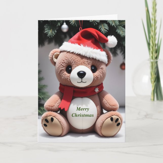 Frohe Weihnachten Teddy Bear (Vorderseite)