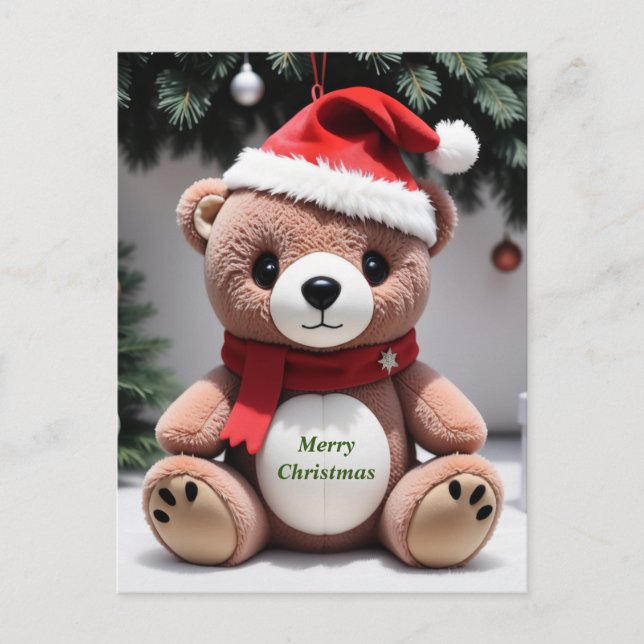 Frohe Weihnachten Teddy Bear (Vorderseite)