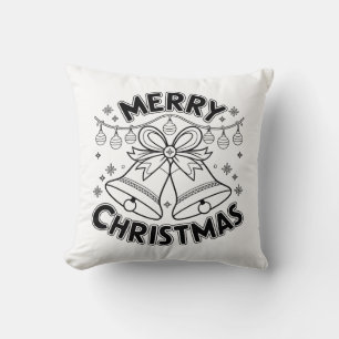 Frohe Weihnachten Tekst Design - Klassisches Weihn Kissen