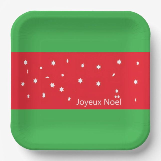 Frohe Weihnachten Teller (Vorderseite)