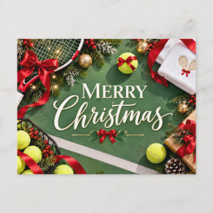 Frohe Weihnachten Tennisspieler Feiertag Sport