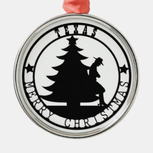 Frohe Weihnachten Texas Ornament Aus Metall