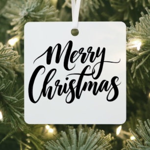 Frohe Weihnachten Text Ornament Aus Metall