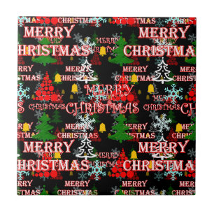 Frohe Weihnachten Textmuster Design Fliese