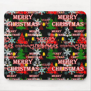 Frohe Weihnachten Textmuster Design Mousepad