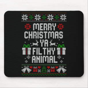 Frohe Weihnachten Tier Filthy Ya Xmas Schlafanzug Mousepad