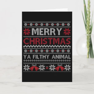 Frohe Weihnachten Tierisches Dreckiges Du Hässlich Karte