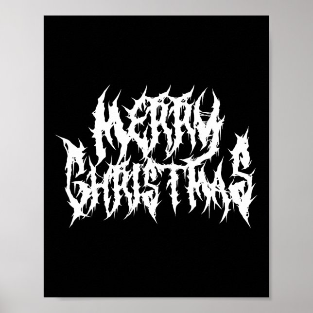 Frohe Weihnachten. Todesmetall Poster (Vorne)