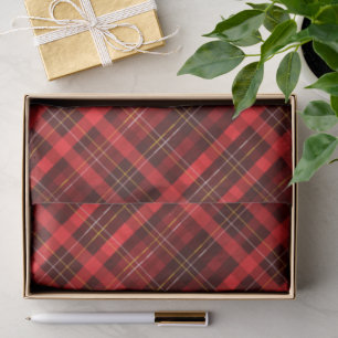 Frohe Weihnachten Traditioneller Karierter Tartan Seidenpapier