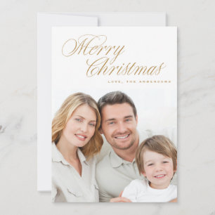 Frohe Weihnachten Traditionelles Faux-Gold-Foto