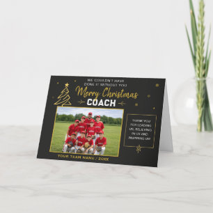 Frohe Weihnachten Trainer Personalisiertes Teamfot
