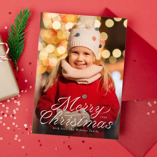 Frohe Weihnachten trendiges Band Schriftzug ein Fo