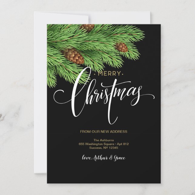 Frohe Weihnachten Trendy Holiday Card (Vorderseite)