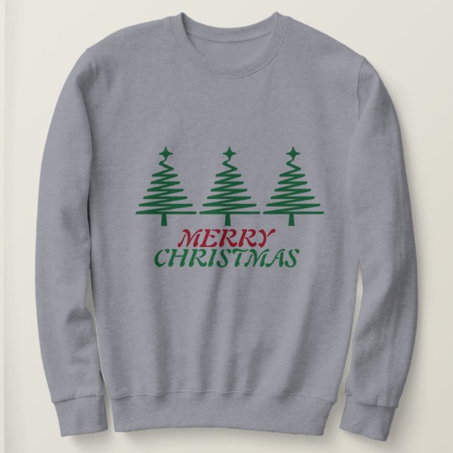 Frohe Weihnachten Trendy Holiday Sweatshirt (Design vorne)