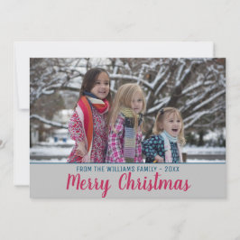 Frohe Weihnachten Trendy Pink Pinselstriche Script