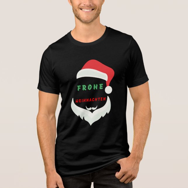 frohe weihnachten Tri-Blend shirt (Vorderseite)