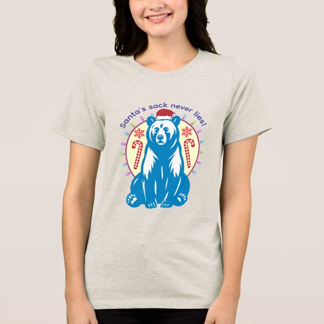 Frohe Weihnachten Tri-Blend Shirt (Vorderseite)