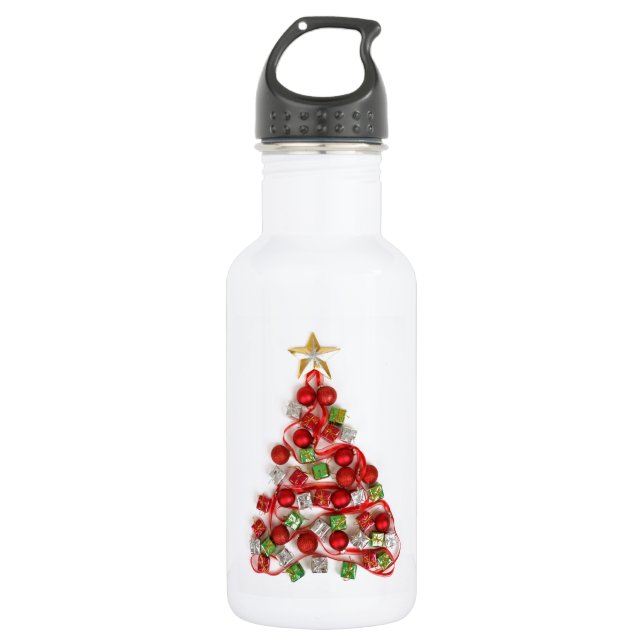 Frohe Weihnachten Trinkflasche (Vorderseite)