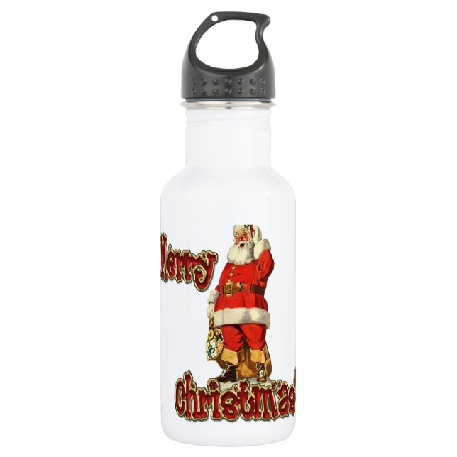 Frohe Weihnachten Trinkflasche (Vorderseite)