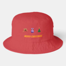 Frohe Weihnachten Trio Icons Helle Rot Wünsche-Cap