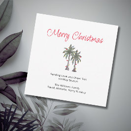 Frohe Weihnachten Tropical Palm Trees Beach
