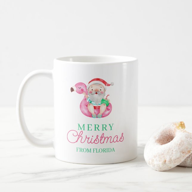 Frohe Weihnachten Tropische Tasse (Mit Donut)