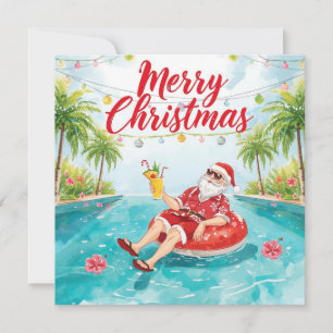 Frohe Weihnachten Tropischer Weihnachtsmann Sommer
