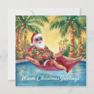 Frohe Weihnachten Tropischer Weihnachtsmann Sommer
