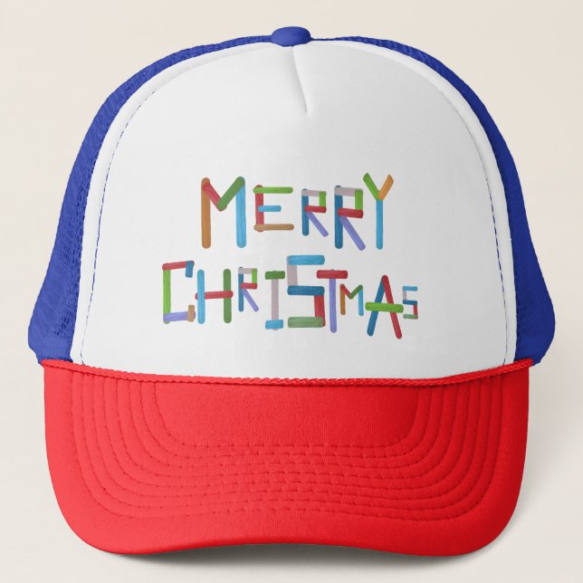 Frohe Weihnachten Truckerkappe (Vorderseite)