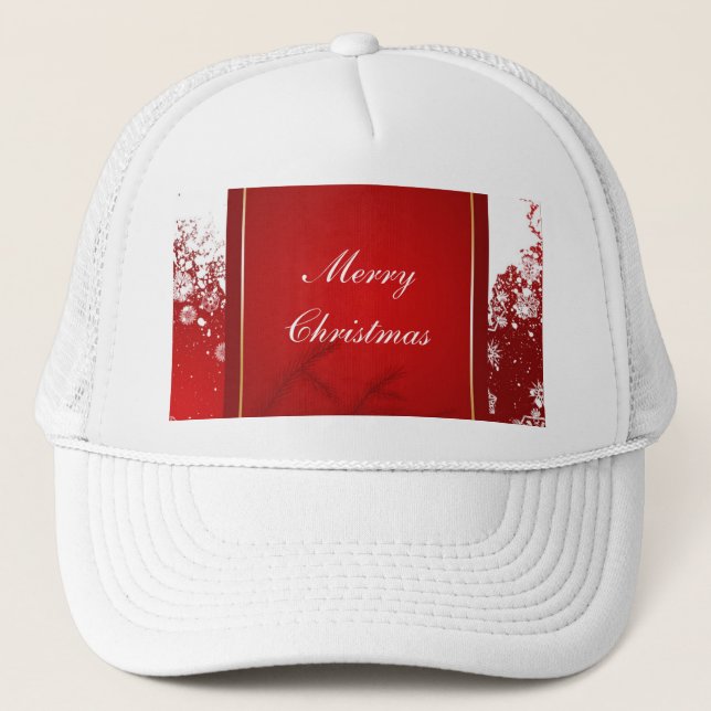 Frohe Weihnachten Truckerkappe (Vorderseite)