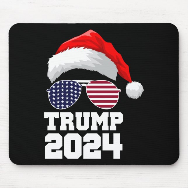 Frohe Weihnachten Trump 2024 Mousepad (Vorne)