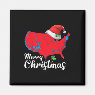 Frohe Weihnachten Trump Patriotic USA Karte 2024 S Magnet