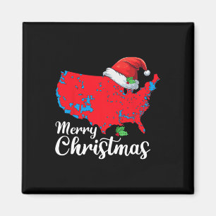 Frohe Weihnachten Trump Patriotic USA Karte 2024 S Magnet